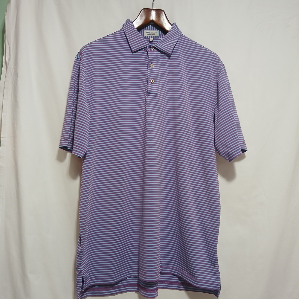 Peter Millar Summer Comfort Polo Shirt Striped Golf Casual XL